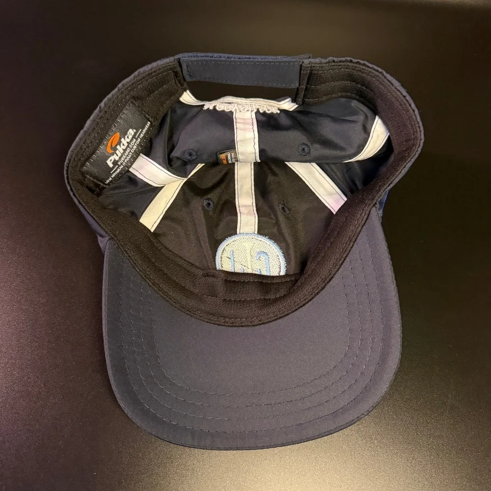 Pukka JaggyShack CJ Golf Tee Navy‎ Blue Performance Hat Adjustable OSFM